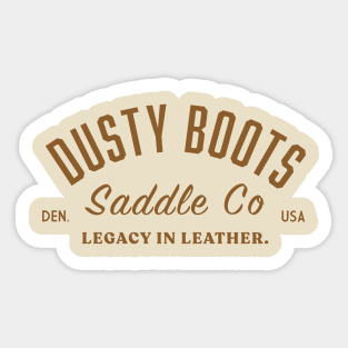 Dusty Boots front/back Cowboy Company Sticker